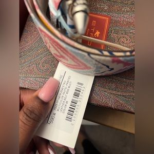 Multi pastel leather belt